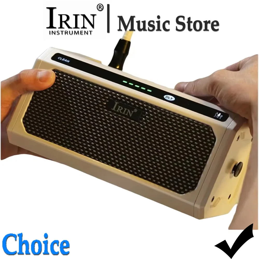 IRIN 10W Guitar Amplifier Type-C Port Rich Timbre Guitar Speaker with Delay,Reverb Effect,Intelligent connect Guitar Digital Amp