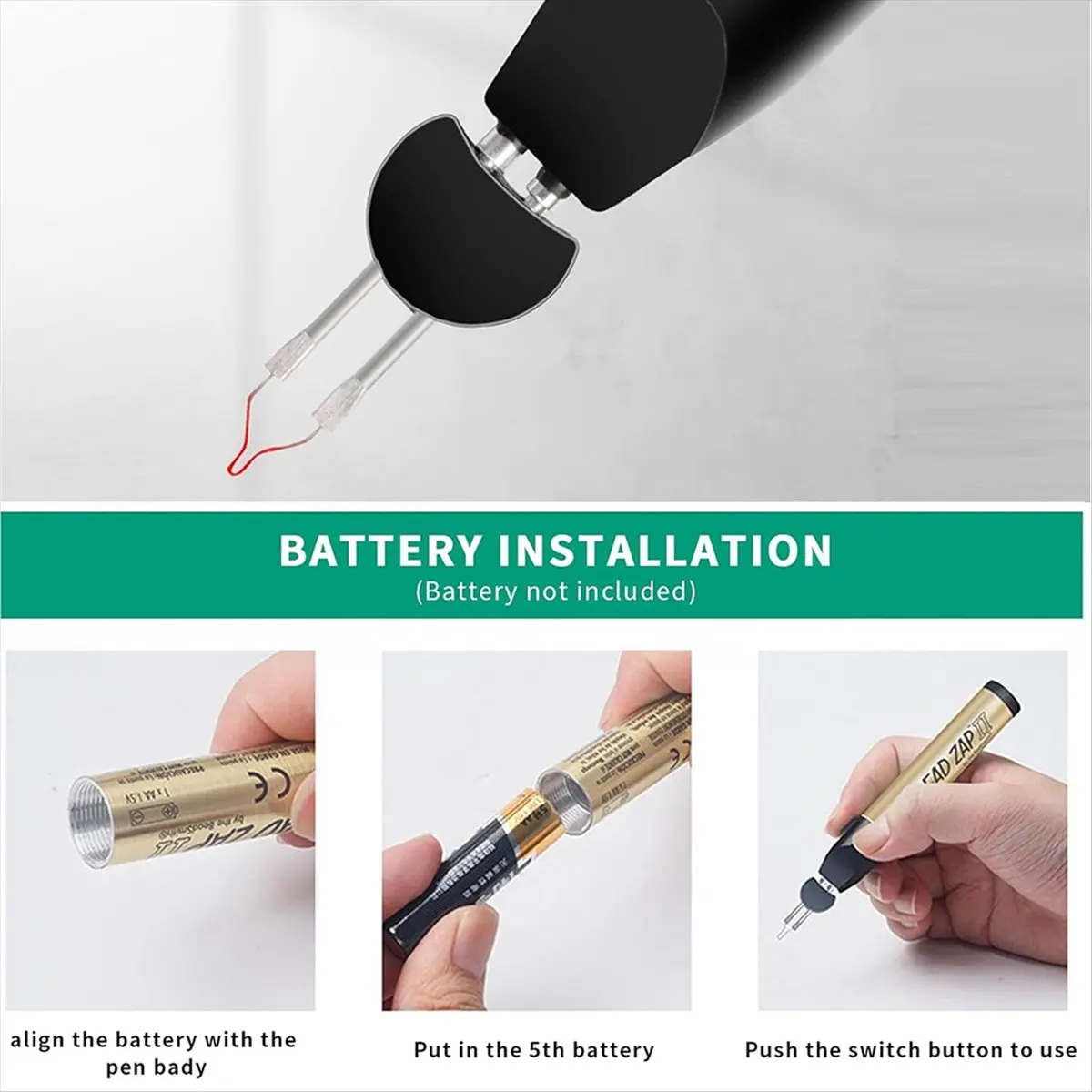 friendly-Thread Burner, Battery Operated Thread Burner Cordless Pen Wax Carving Pen Shaping/Thread Burning Tool with 5 Tips