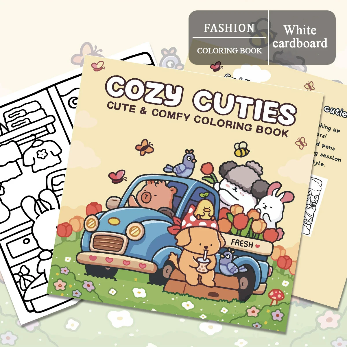 Cuddle Cuties Coloring Books, Lively Scenes, Easy Coloring, For Home Parent - Child DIY, Relax, Unwind, Boost Creativity