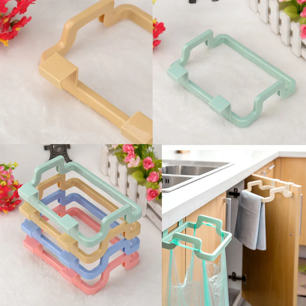 1 Pcs Hanging Trash Bag Rack Garbage Bag Rack Rubbish Bag Storage Rack Holder Portable Cabinet Trash Rack Kitchen Gadgets