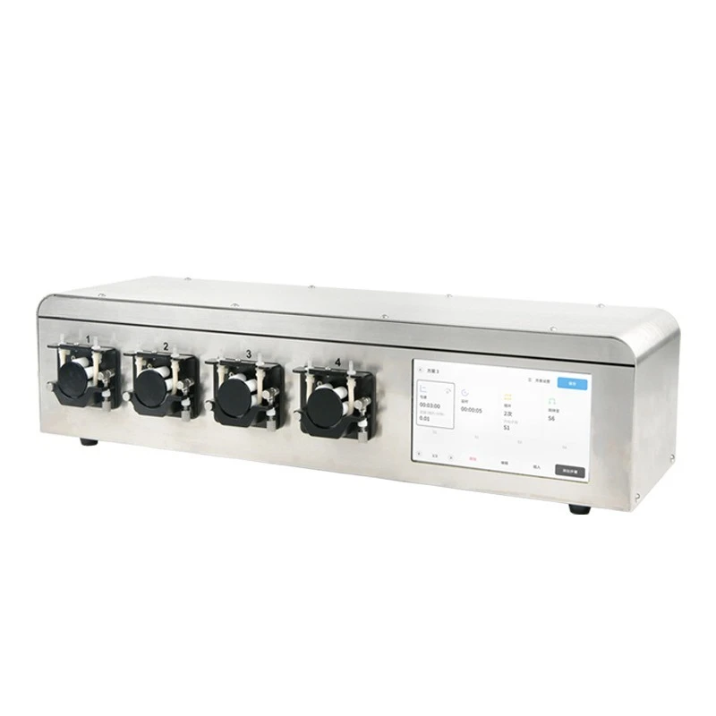 Intelligent multi-head multi-channel independent control touch screen peristaltic machine
