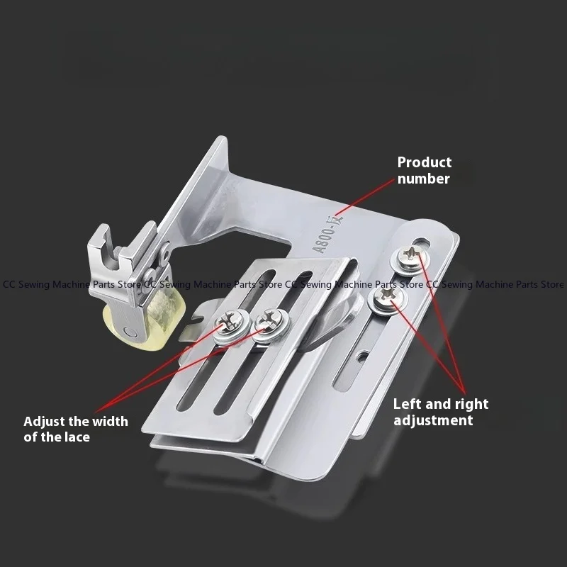 Roller wrinkle presser foot rubber wheel thin material special industrial sewing machine spare parts