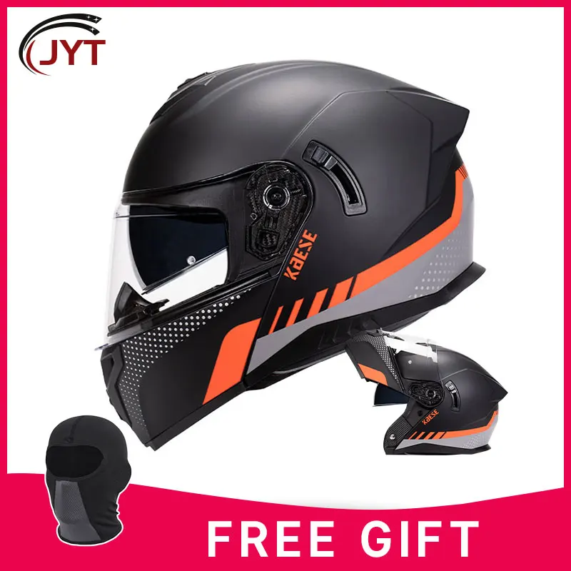 

Dual Lens Full Face Helmet Motorcycle Flip Up Racing Helmets Four Seasons Unisex Modular Helmet Cascos Para Moto DOT ECE Appoved