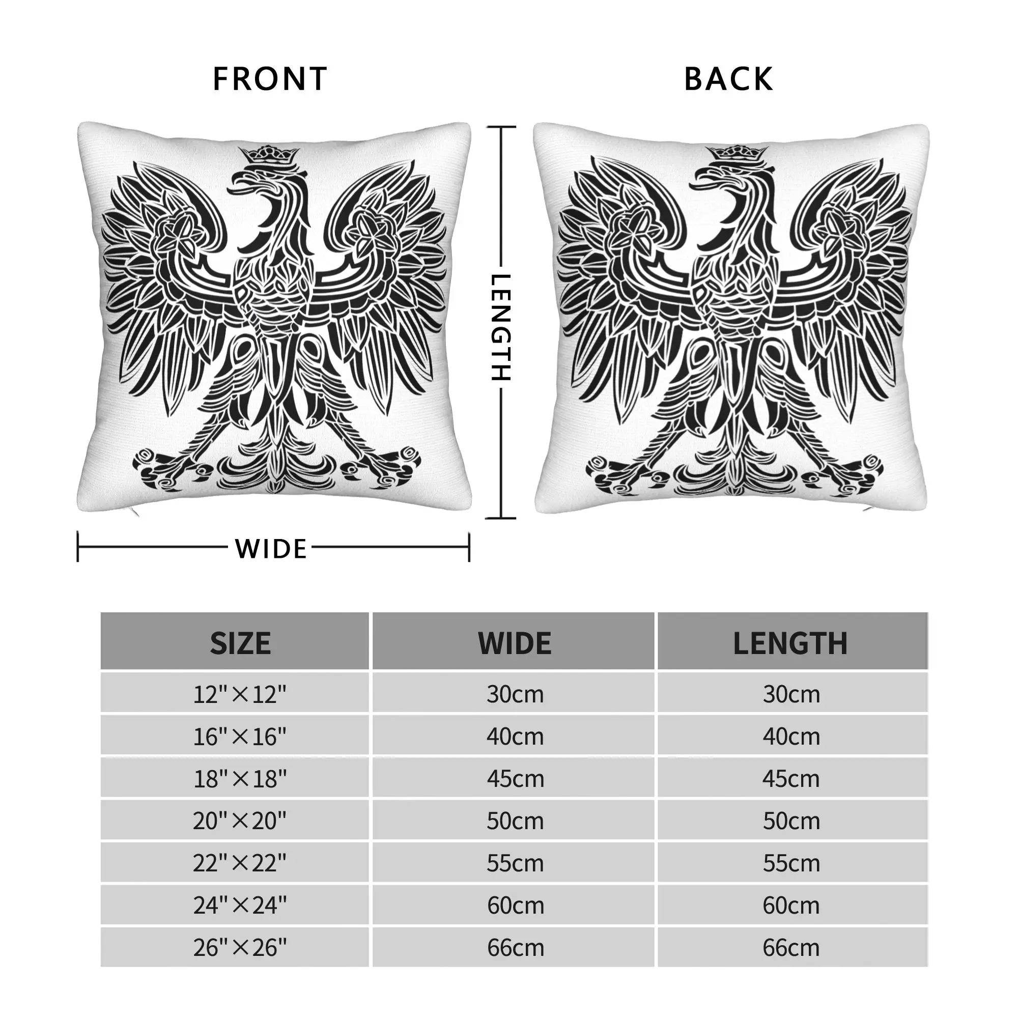 Pillow Cover The Polish Eagle Emblem  Novelty Pillow Case For Wedding Party Home Decor Pillowcases
