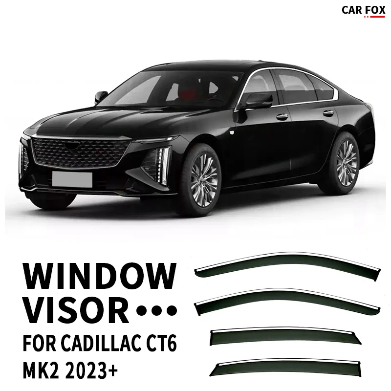 

For CADILLAC CT6 2016-2023 Plastic Window Visor Vent Shades Sun Rain Deflector Guard 4PCS/SE For CADILLAC CT6 2016-2023