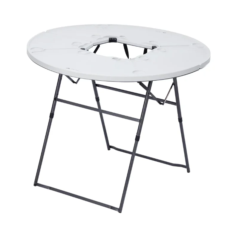 

Ozark Trail Camping Table, White and Black 48.03 X 48.03 X 38.39 Inches Outdoor Table Camping Equipment