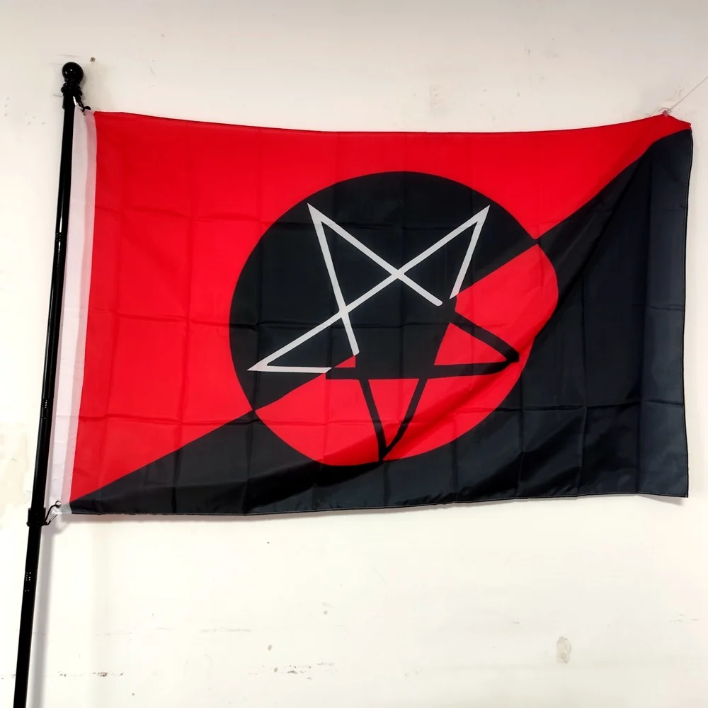 

Anarchist Flag 2x3ft 3x5ft Red Black Polyester Banner Outdoor Decoration, Weather-Resistant for Garden Party Protest Festival