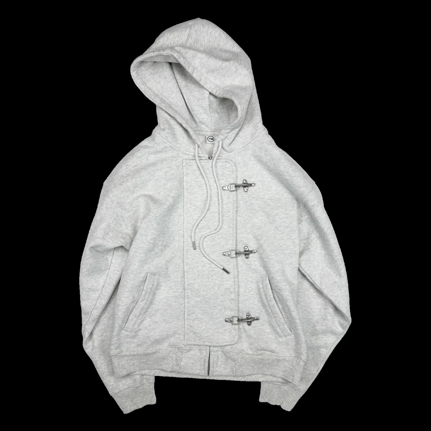 Y2K American Vintage Washed Streetwear Hoodie Women Hook Clasp Zip Up Drawstring Loose Winter Outerwear Casual Daily Wear 2026