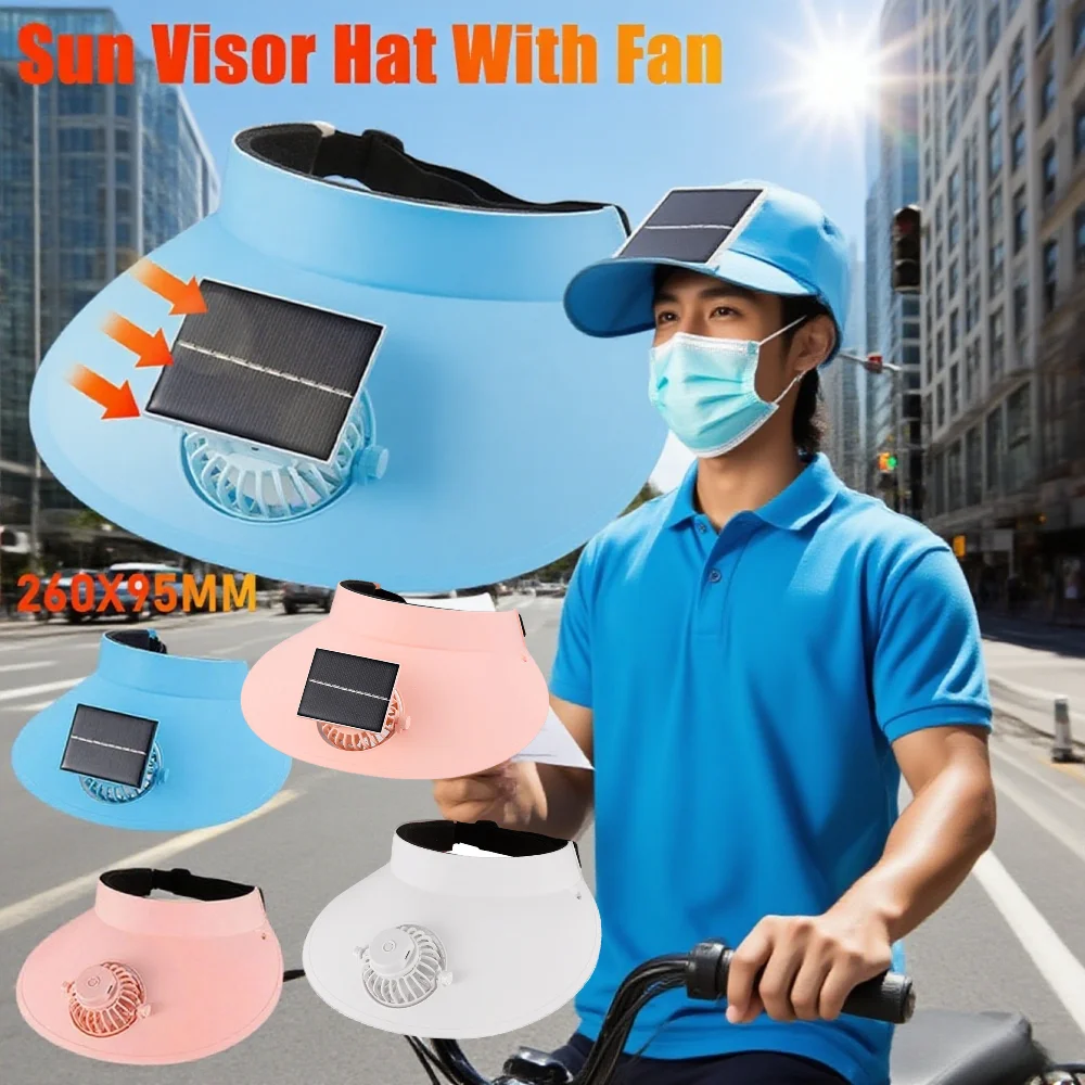 

Пустая верхняя кепка с вентилятором, три настройки температуры, дышащая охлаждающая шляпа с вентилятором, пляжная шляпа для женщин, для защиты от солнца и улицы