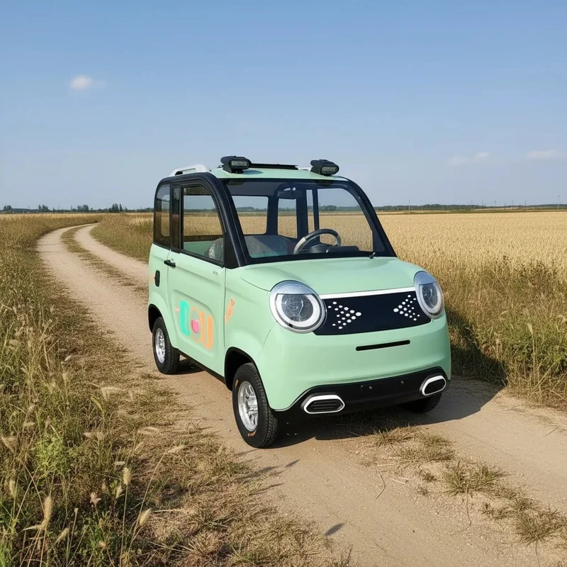 200km Range 2  Low Speed 4-Wheeler Car 1000w High Quality with Conditioning Family Rural Town Mobility