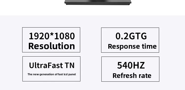 Monitor e-sport da gioco da 24 pollici 540 Hz