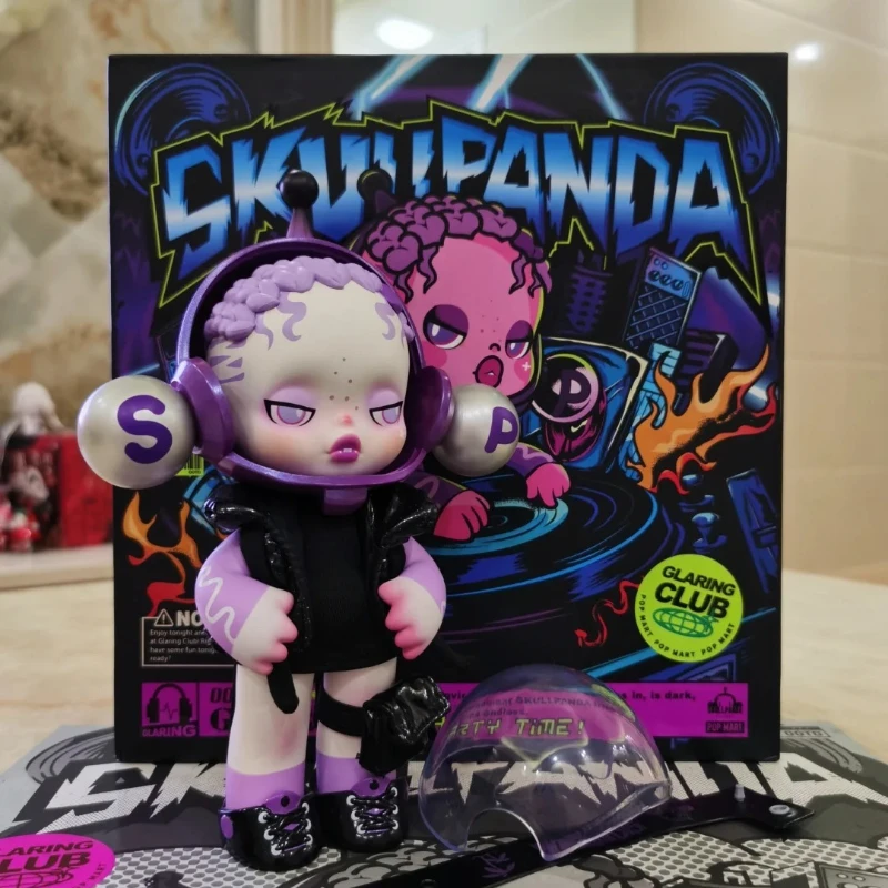 

POPMART SKULLPANDA OOTD джинсовая фигурка света Ayao, ограниченная серия, фигурки, домашний декор, настольная кукла, милые детские Kuromi