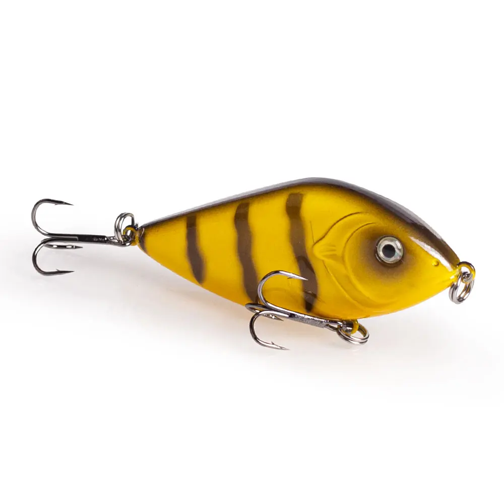 Nouvelles leurres de pĂŞche Hanlin Jerkbait 70mm/14.5g, leurres artificiels coulants Ă couinement et Ă bruit pour la pĂŞche au brochet et au bar.