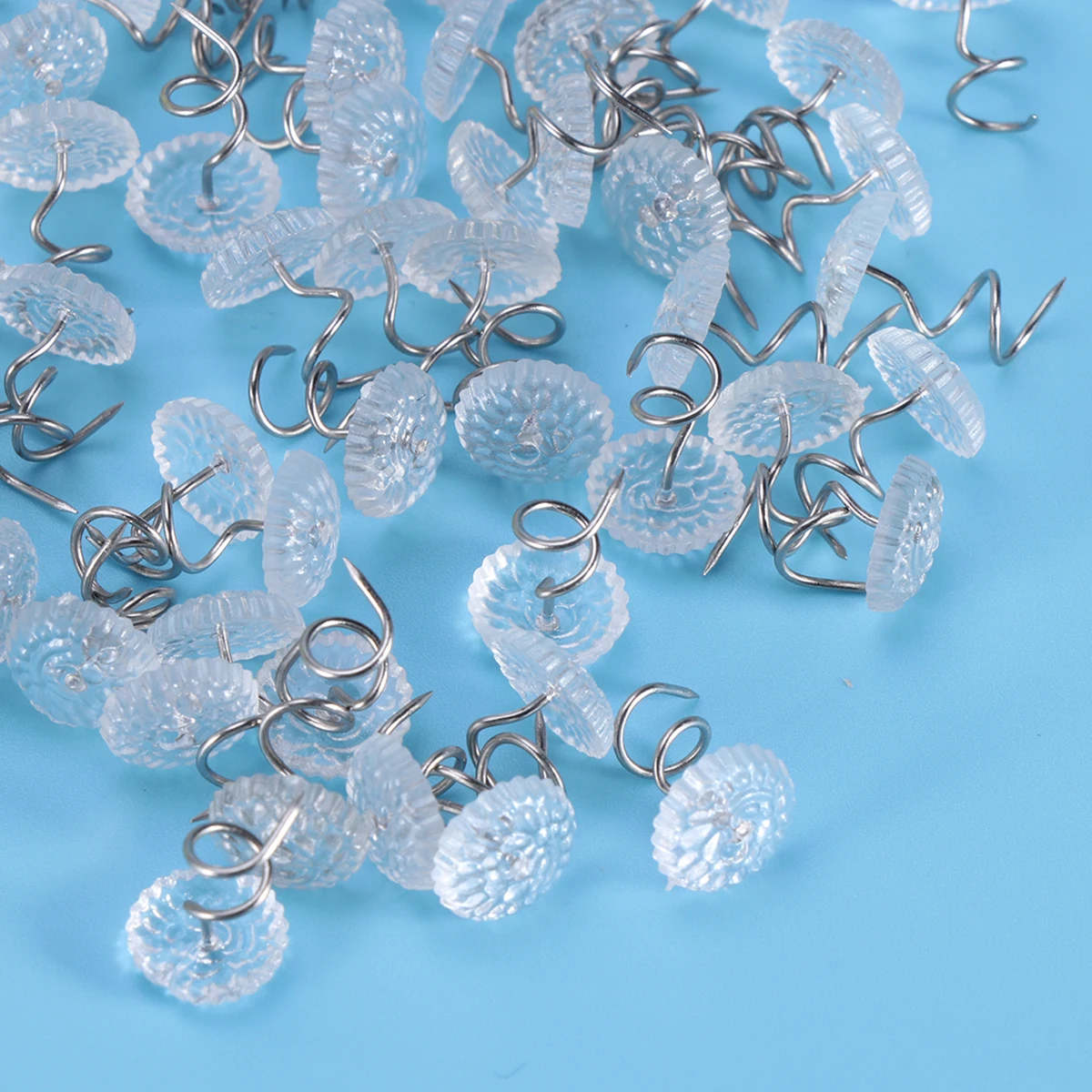 

100pcs Anti-Slip Fixed Nails Clear Head Rust-Proof Plastic Pin For Upholstery Sliding Sleeves Bedskirts Home Decoration