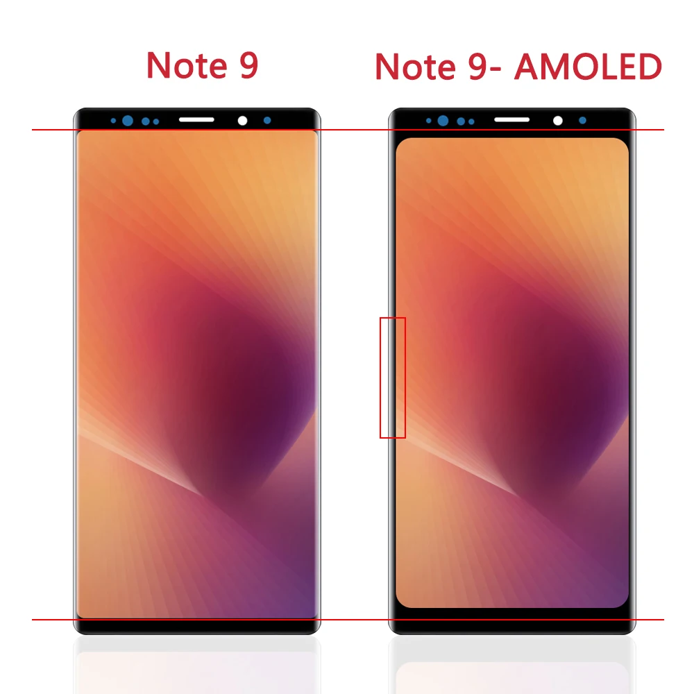 Note 9. dla Samsung dla AMOLED Note 9 N960 N960F N960U N960W wyświetlacz LCD ekran dotykowy wymiana zespołu Digitizer