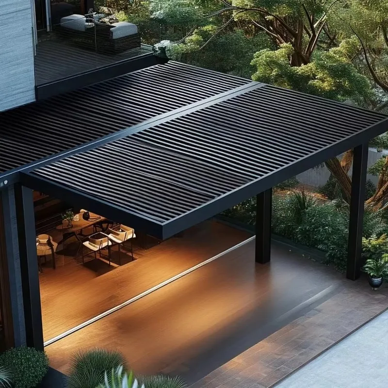 

Customizable electric bioclimate aluminum louvers pergola automatic courtyard backyard pavilion
