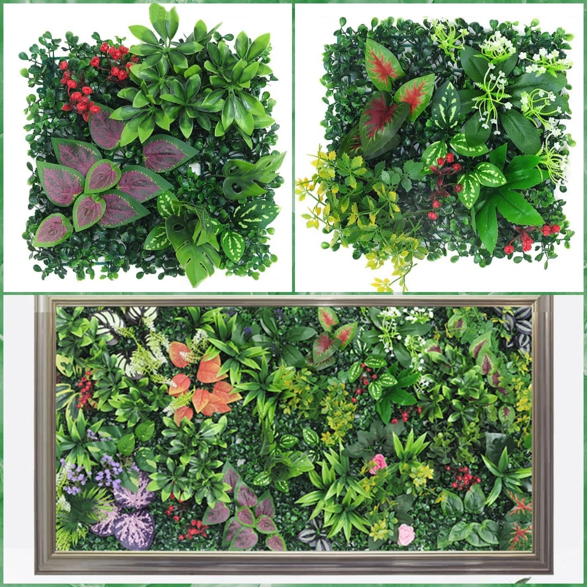 

1/4/6 Pcs Artificial Plant Lawn Decorative Plants Grass Wall Panel 25*25cm Boxwood Hedge Backdrop For Home Decor Office Garden