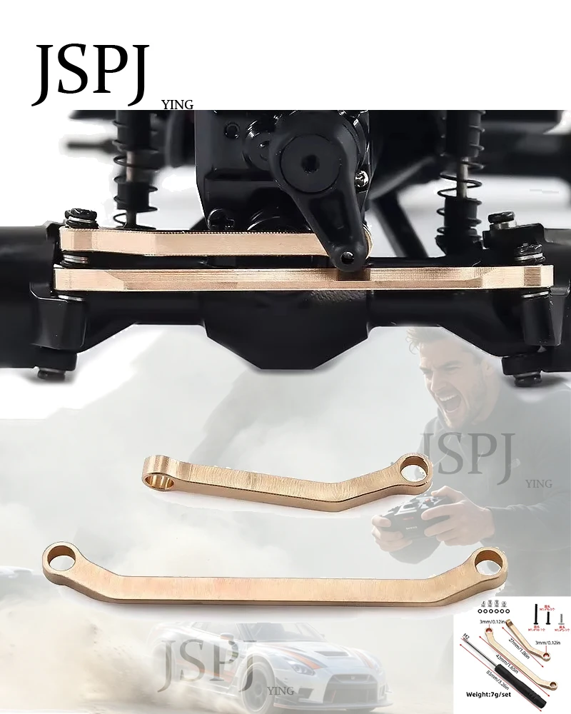 Black Coating Brass Steering Links Upgrade Parts for 1/30 Axial SCX30 Mini RC Crawler Car Modification Accessories