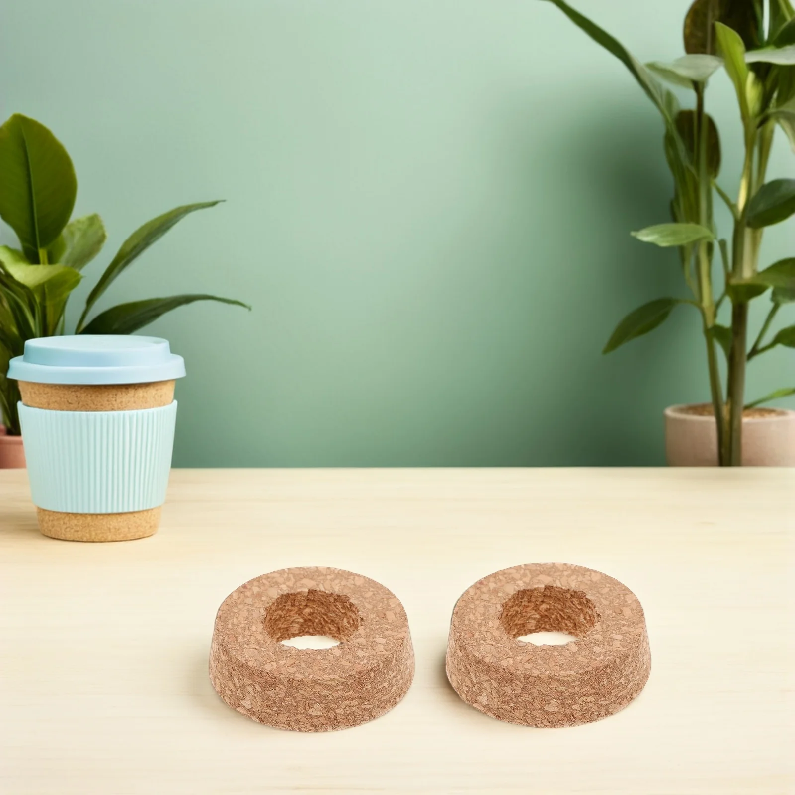 

6pcs Water Propagation Vase Lid Transparent Glass Micro Landscape Planter Wooden Tapered Cork Stopper For Hydroponic Plants