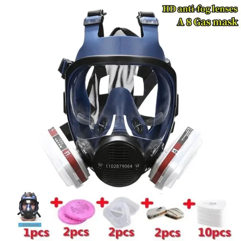 Chemical respirator, high-quality new type gas mask, A8 pollution prevention comprehensive mask filter, silicone gas mask