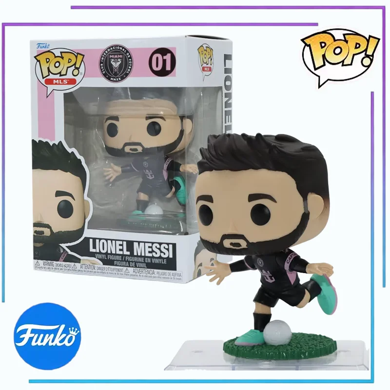 Figura Coleccionable Funko Pop Original de Fútbol MLS LIONEL Messi Suarez Inter Miami, Muñeco de Vinilo, Juguete de Regalo