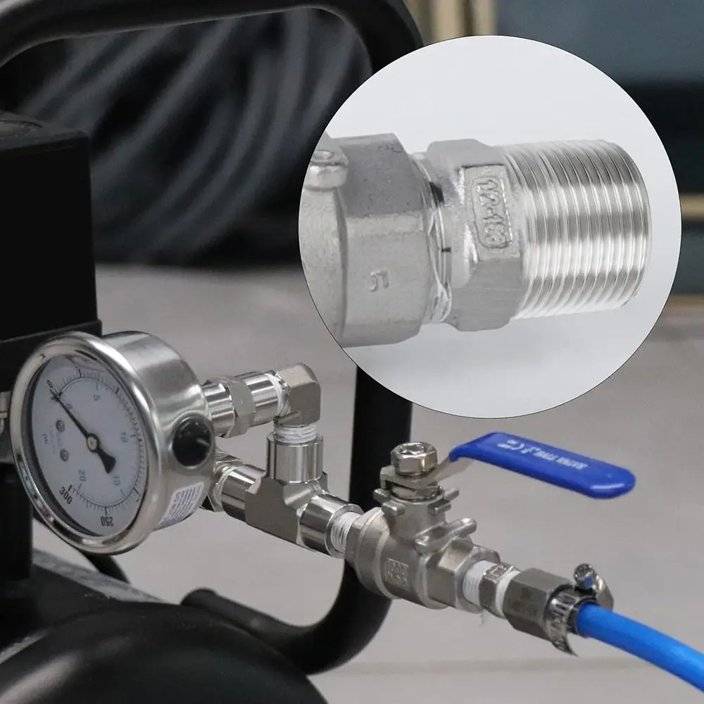 

Соединитель из нержавеющей стали с двойной наружной резьбой 201, утолщенный, несколько спецификаций, шестигранный ниппельный соединитель для фитинга трубы