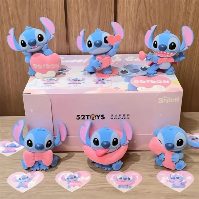 

MINISO Stitch Sweet Pink Series слепая коробка Stitch фигурка флокированная кукла Mystery Box милый сюрприз Коллекционная игрушка подарок для девочки