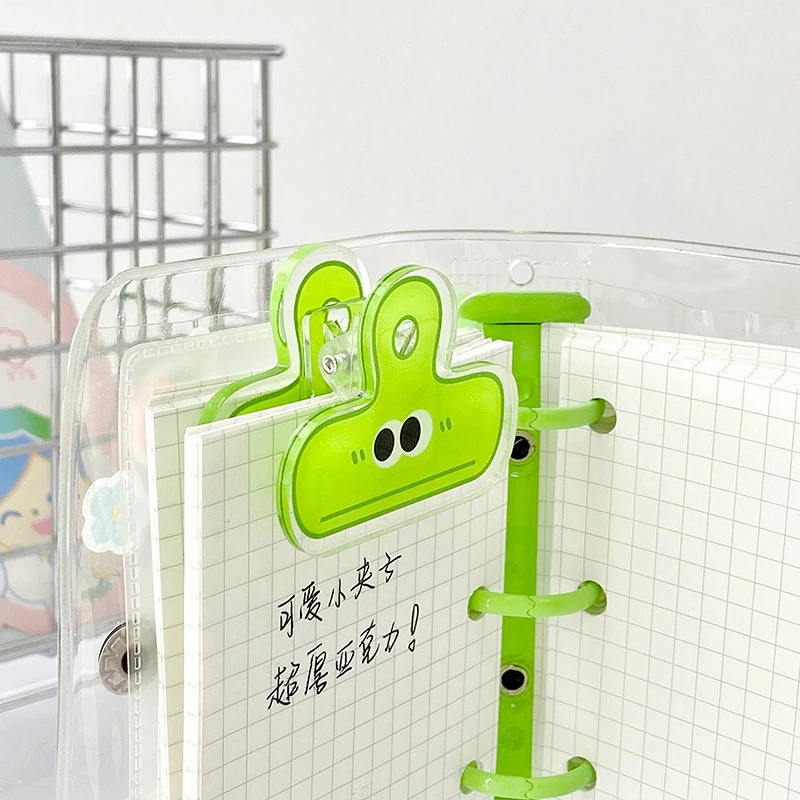 Graffette a doppia faccia Kawaii Smile Binder Clips Cute File Document Ticket Clamp Index Page Holder forniture per rilegatura per ufficio