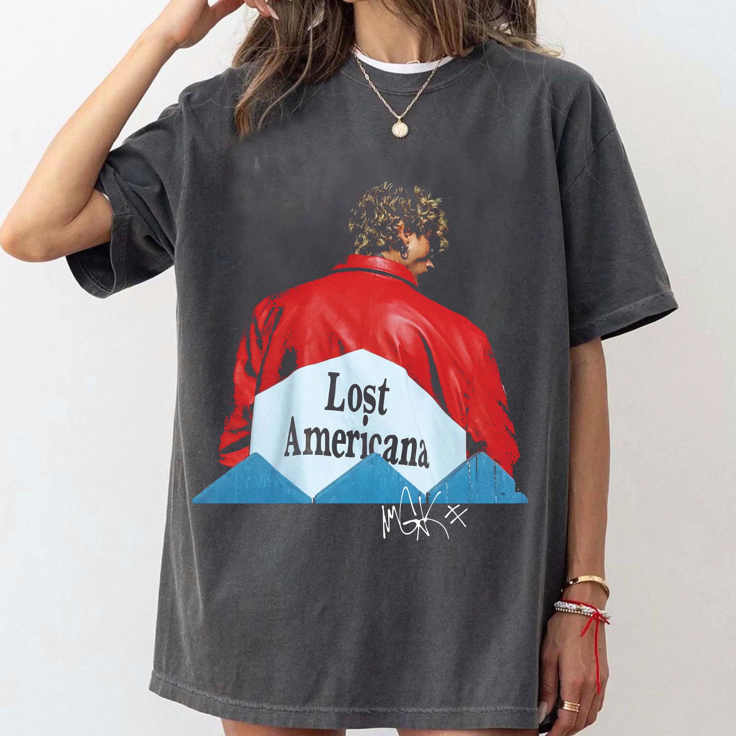

Comfort Colors Machine Gun Kelly Lost American Tour 2025 Shirt Pop Rock Tee Unisex