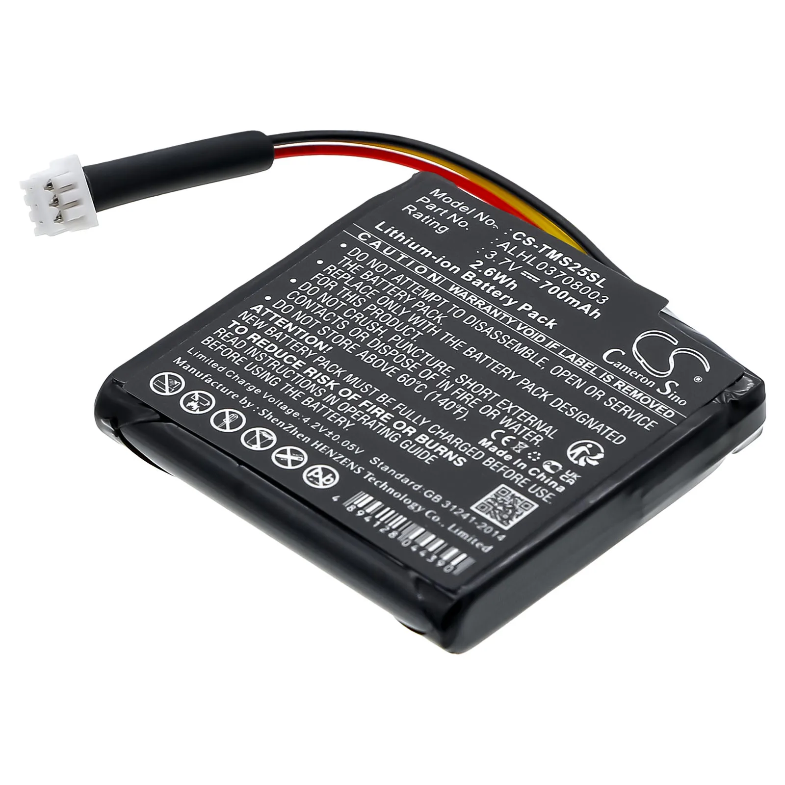 Replacement Li-ion GPS Navigator Battery for TomTom | 3.7V, 700mAh | Compatible with Star 20, 4EN42, 4EN52, 4EV42, and 4EV52