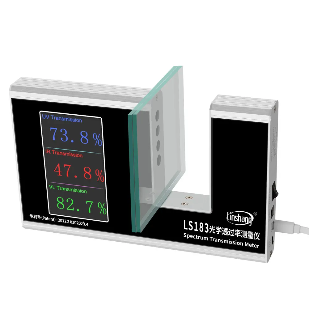 940 IR 365 UV 380-760nm VL Linshang LS183 Spectrum Transmission Meter for UV IR Transmission Test Film Glass Window Tint Test