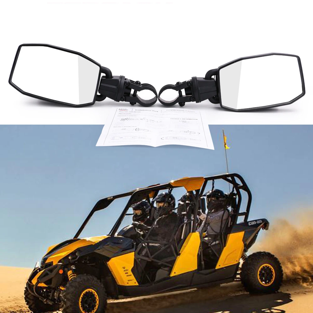 UTV ATV 1.75Inch 1.875Inch 2Inch Adjustable Rear View Mirror Side Mirrors for Polaris Ranger RZR XP 1000 900 for