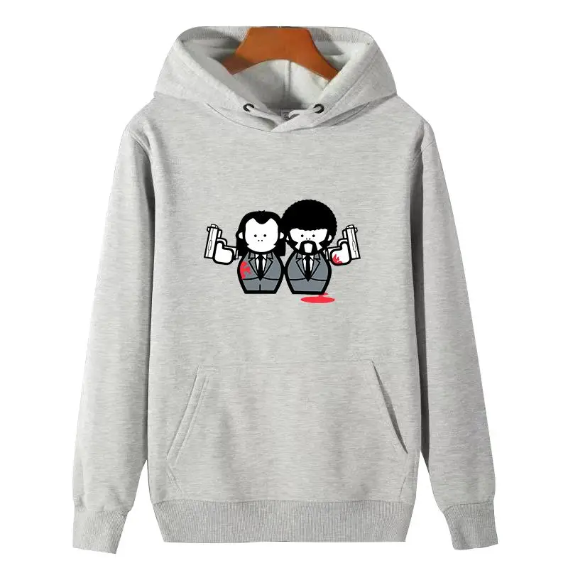 Grappige Cartoon Pulp Fiction Grappige Mode Grafische Dikke Trui Hoodie Capuchon Sweatshirts Katoenen Fleece Hoodie Herenkleding