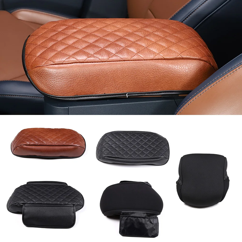 

Armrest Cover Plaid Carbon Fiber Pattern Cars For 22 Ford Maverick