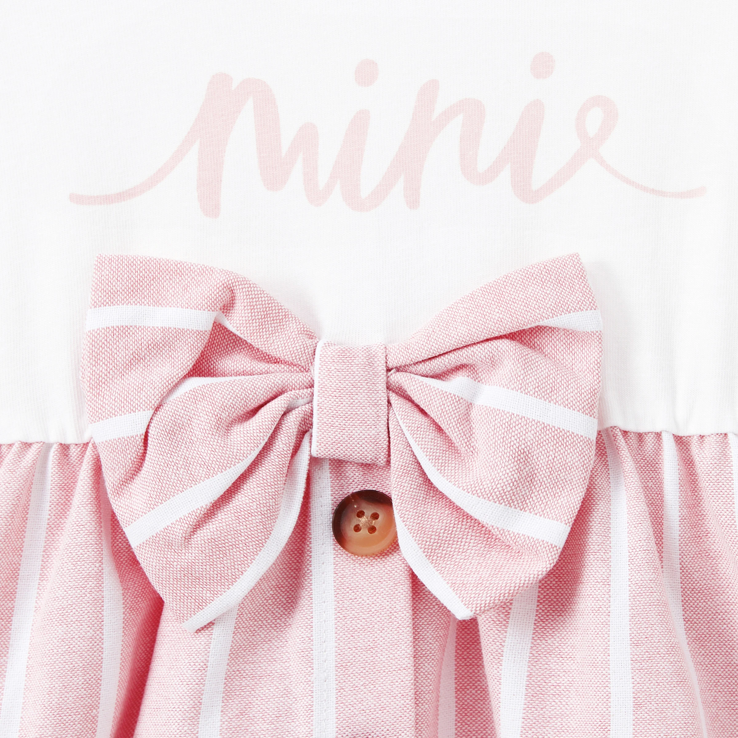 PatPat Family Matching Sets Light Pink Striped Shirt or Belted Button Co-ord Set With Pockets