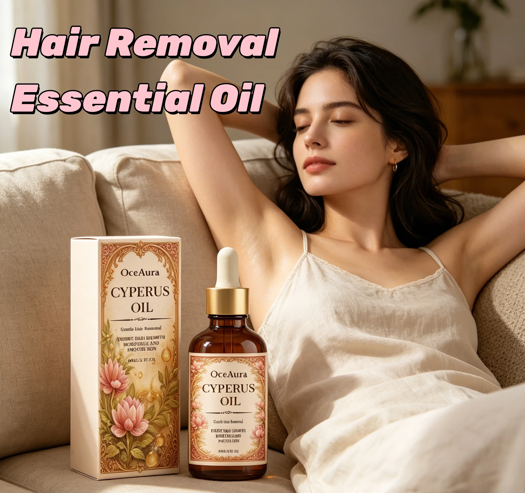 

OCEAURA Skin Hair Removal Essential Oil Hydrate Inhibit Hair Growth Relieve Discomfort Reduce Fine Line Skin Sooth Essential Oil