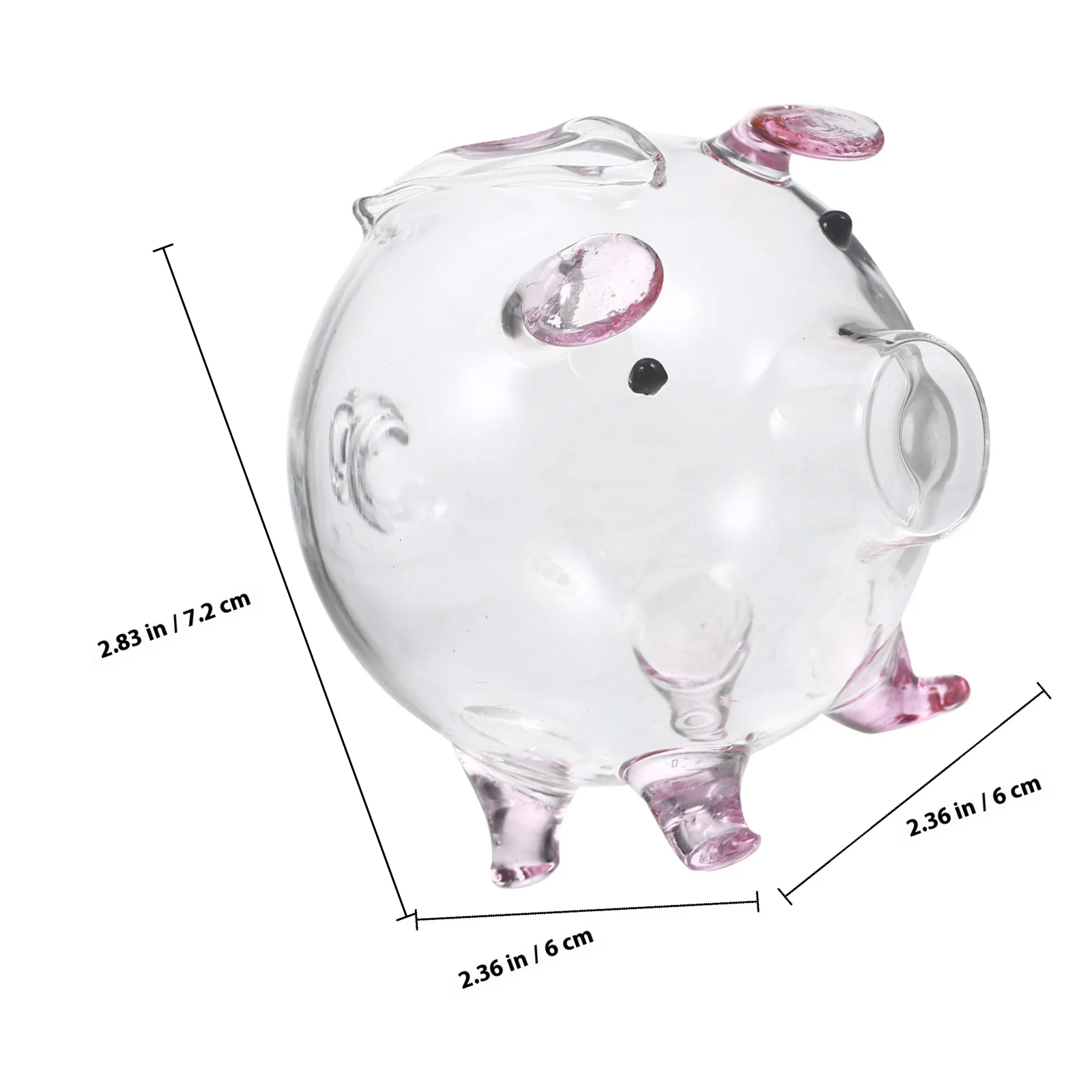 Hucha de vidrio transparente, duradera, estable, uso prolongado, caja de dinero creativa para niñas y niños, hucha de ahorro, caja de dinero de vidrio