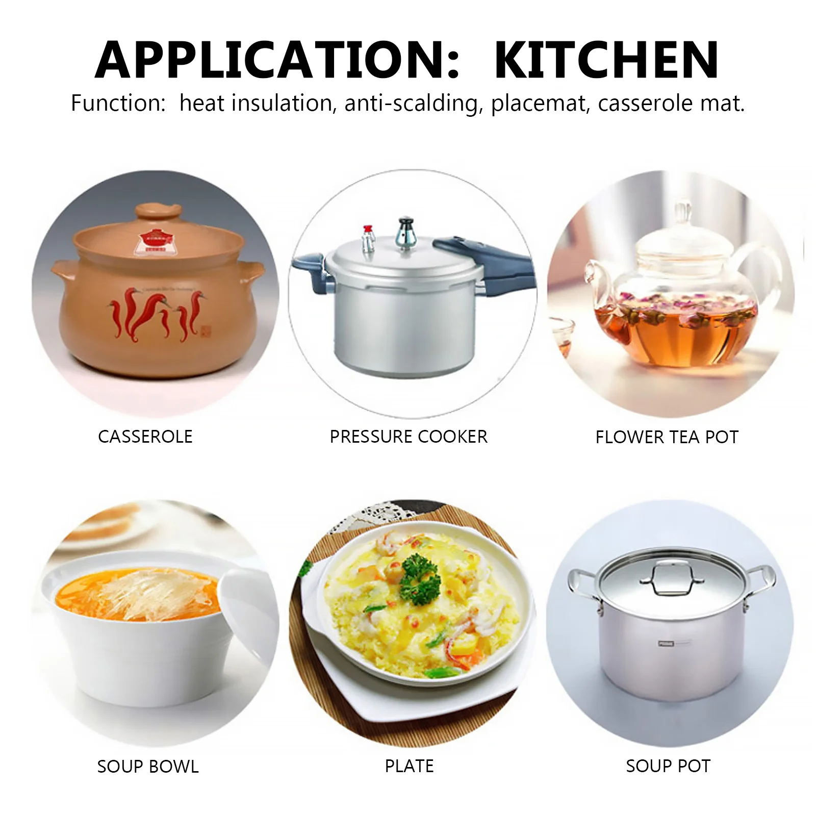 

Silicone Trivet Mat Thickened Non-Slip Heat Resistant Multi-Use Countertop Protector Pot Holder Drying Mat Jar Opener Gripper