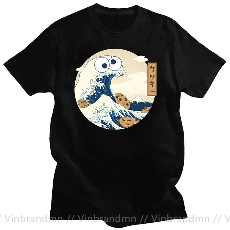 The Great Wave T Shirt men New Great Vaporwave Funny Short Sleeved T-Shirt Mother Day O Neck Cotton Tees Sweatshirts Europe Size