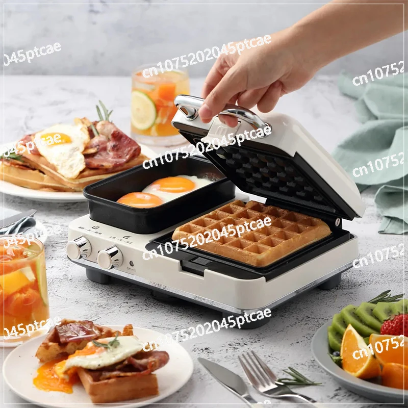 

Small Home Breakfast Toaster MR9086 Light Food Machine Multi-functionNet Red Waffle Toaster 1100W