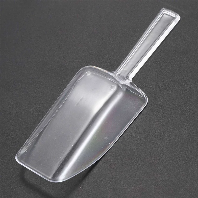 B62B-6 Piece Pallet Ice Scraper Shape Plastic Scoop - Transparent