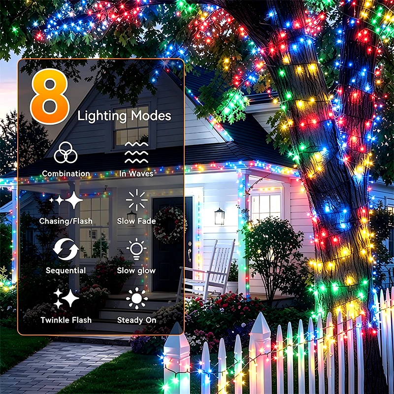 Christmas Solar Fairy Lights 8 - огляд і ціна Outdoor Solar Power Xmas Lights