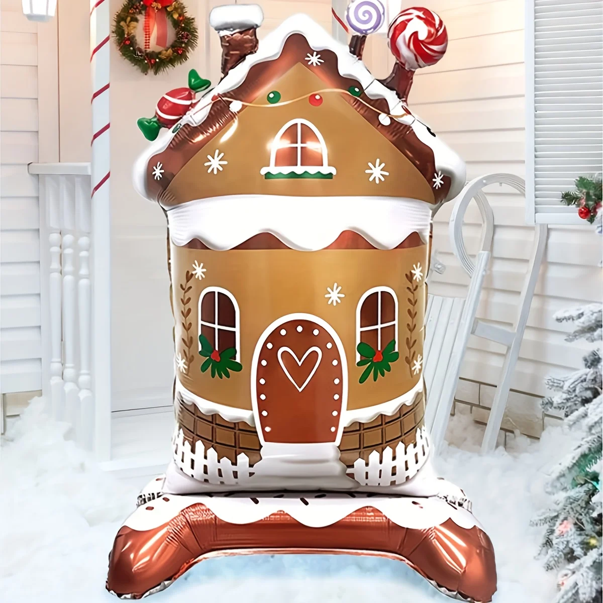1pc Stehende Süßigkeiten Haus Folie Ballon Weihnachten Party Dekorationen Neue Jahr Indoor Outdoor Home Dekorationen Festliche Lieferungen