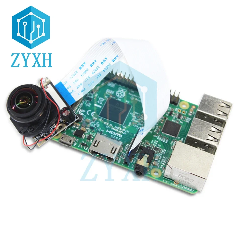 1080P OV5647 5MP Camera Module Automatic IR-Cut Switching Day/Night Vision 175 Degree View Security Came For Raspberry Pi 4/3B+