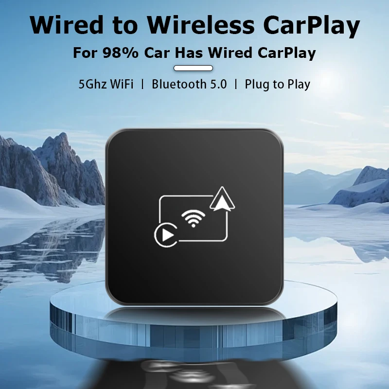 Lelv 2024 Hot Wireless CarPlay Box Android Auto Adapt For Wired CarPlay Display To Wireless Smart Box Linux System OEM Upgrade