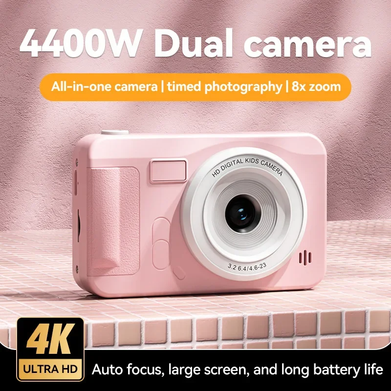 40MP 1080P Camera with Lanyard 8X 4K Zoom Anti Shake HD Auto Focus Support 64GB Card Selfie Digital Video Camera for Beginner