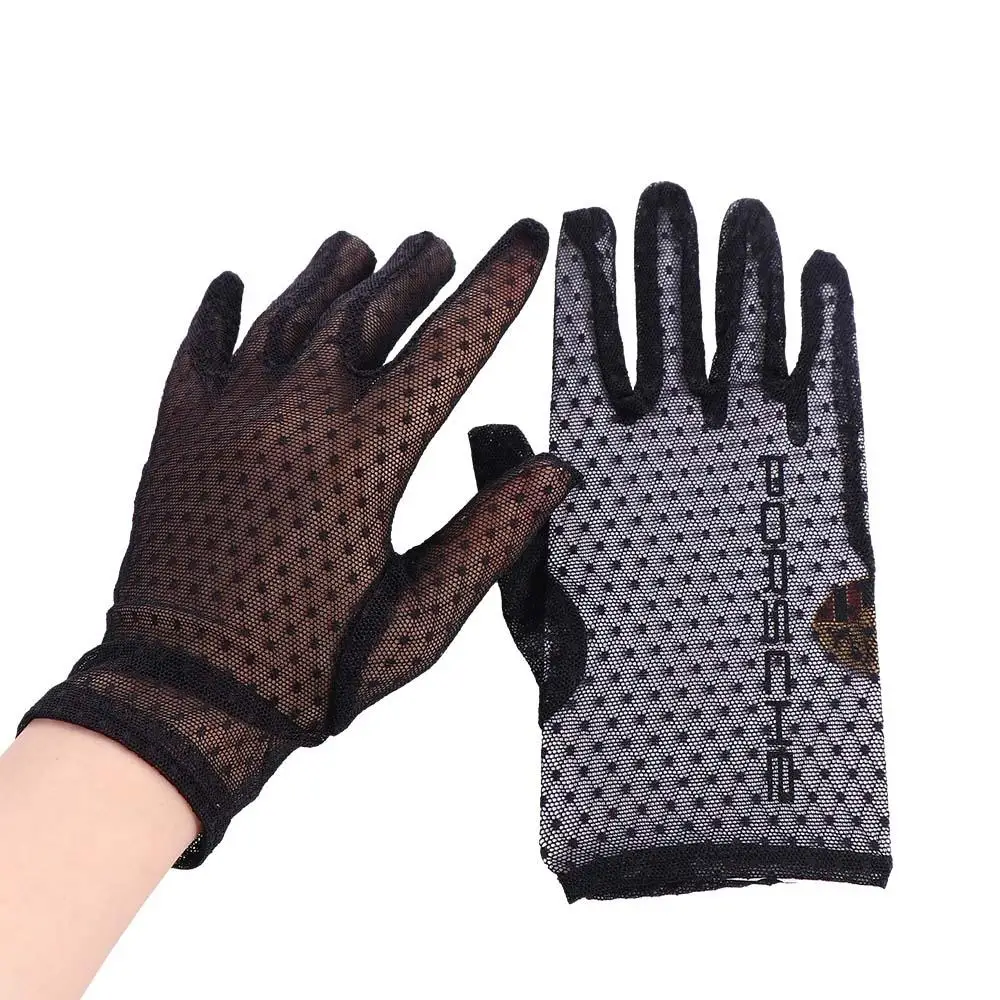 

Anti Uv Sunscreen Sexy Lace Lattice Breathable Finger gloves Short Gloves Driving Gloves Women Gloves