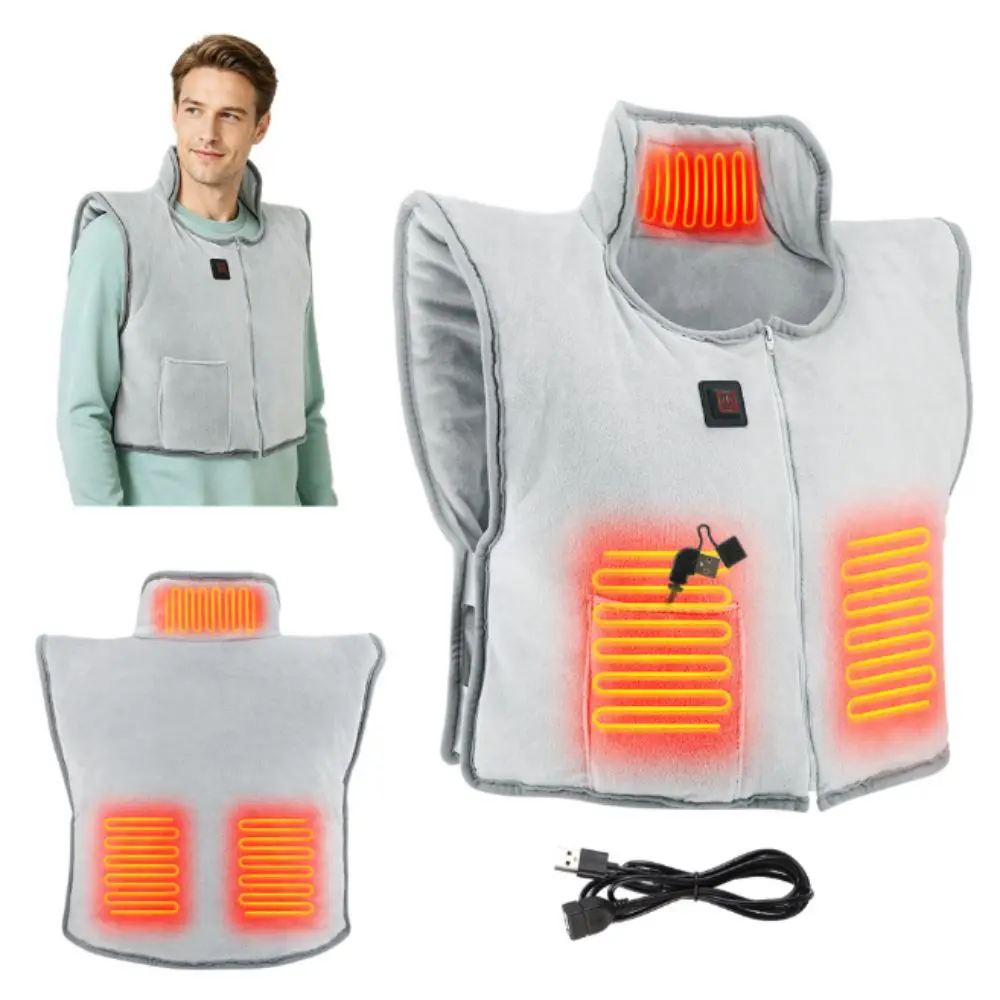 USB Heated Heated Shawl Heat-resistant 3 Temperature Settings Heating Vest Wrap Protective Shoulder Blanket