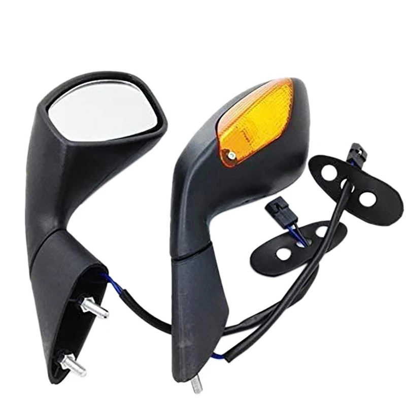 

2Pcs Motorcycle Rearview Mirror Turn Signal Retrofit Side Mirror Reflector for Aprilia RSV 1000