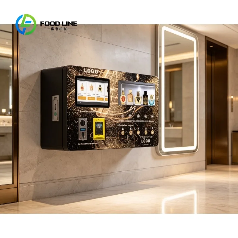 Coin Operated Perfume Vending Machine Factory Supply Complete Bill Acceptor Card Reader System For Indoor Commercial Mall Spaces